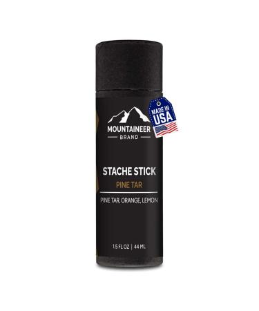 Mountaineer Brand Stache Stick | Mustache Wax for Men | 100% Natural Beeswax and Plant Based Oils | Grooming Beard Moustache Wax | Strong Hold | Smooth Condition Styling Balm | Pine Tar 1.5oz
