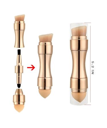 4 in 1 Multipurpose Makeup Brush - Soft Bristles & Elastic Sponge Portable Cosmetic Brush for Travel & Home Use - Buy Online on SooperMarket.com