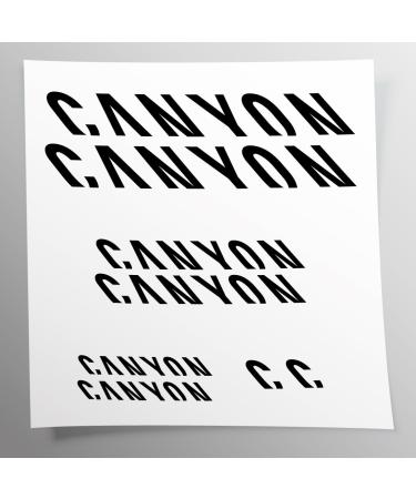Generic sticker set compatible with canyon black lettering logos MTB Mountainbike |Decals stickers available in different colors bicycle sticker