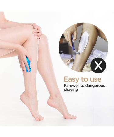 Crystal Hair Eraser - Painless Exfoliation and Hair Removal Tool - Portable and Reusable - Blue - Buy Online on SooperMarket.com