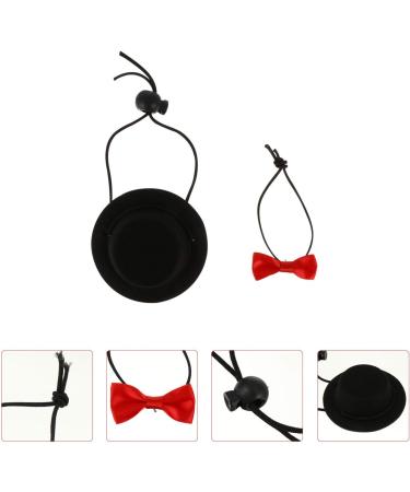 POPETPOP Guinea Pig Outfit Hamster Hat and Bowtie Set - Small Animal Costume for Parties and Festivals - Perfect for Rats, Sugar Gliders, Rabbits, Chinchillas, Ferrets, and Cats - Black - Buy Online on SooperMarket.com