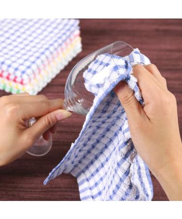 Oeleky Super Absorbent Dish Cloths 12x12 Inches - Pack of 8, Cotton Terry Kitchen Cleaning Rags - Buy Online on SooperMarket.com