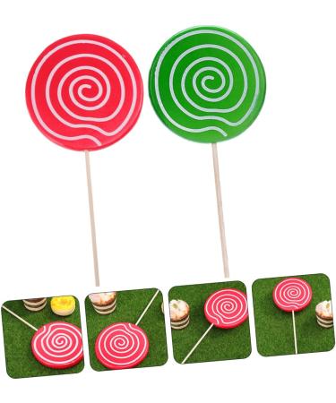 Alipis 4 Pcs Wedding Decoration Decorative Fake Lollipop Fake Lollipops Fake Lollipop Model Rainbow Lollipop Red Swirl Lollipops Toys Decorative Lollipop Ornament Wooden Food Child Candy - Buy Online on SooperMarket.com