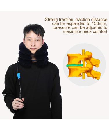 KUIKUI Portable Neck Traction Device Relieve Neck Pain and Fatigue with Ergonomic Design Inflatable Pillow Collar and Adjustable Pressure - Buy Online on SooperMarket.com