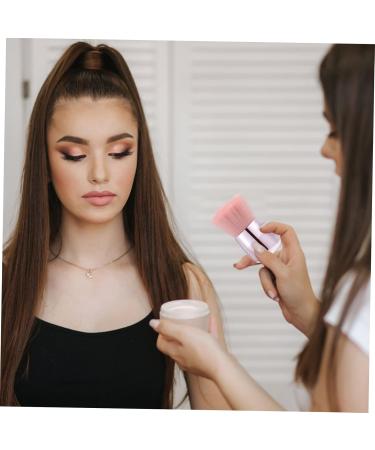 NOLITOY Mushroom Head Makeup Brush | Fluffy Face Powder & Cheek Brush | Triangle Body Brush | Portable Pink Beauty Tool - Buy Online on SooperMarket.com