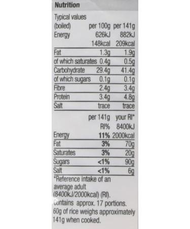 Morrisons Easy Cook Brown Long Grain Rice 1kg - Pack of 1 - Buy Online on SooperMarket.com