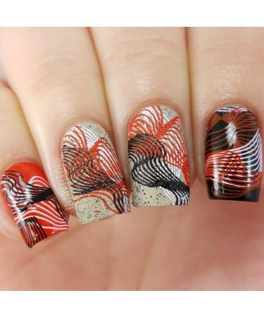 Alexnailart Line Geometry Nail Stamping Plate Set (GE005) - Nail Art Tools - Buy Online on SooperMarket.com