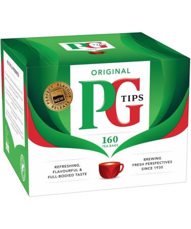 P.G. Tips Original 160 Black Tea Bags - Full-bodied Taste, Refreshing Flavor | 60 Second Brew Time - Buy Online on SooperMarket.com