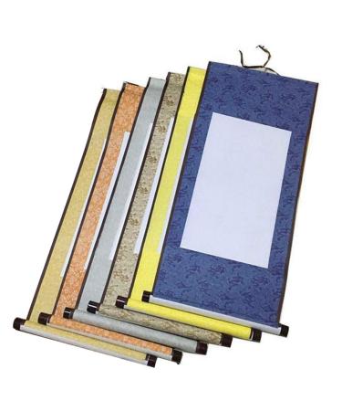 Echaprey 6pcs Blank Mounting Hanging Wall Scrolls Set for Kanji  Sumi and Chinese Calligraphy