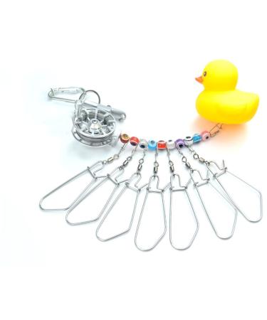 Joyeee 6m Fishing Stringer for Saltwater Freshwater, Outdoors Hunting Fishing Equipment, 9-Snap Stringer with Stainless Steel Lock and Marker Buoys, Trout Fishing Tools Accessories #Red