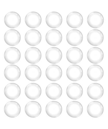 30PCS Clear Glass Cabochons 1 Inch Dome Tile Clear Glass Pebbles Non-Calibrated Round Gems for Crafts  Cameo Pendants  Photo Jewelry  Rings  Necklaces 1 inch/ 25mm