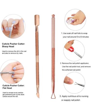 Cuticle Trimmer with Cuticle Pusher - Cuticle Remover Cuticle Nipper Professional Stainless Steel Cuticle Cutter Clipper Durable Pedicure Manicure Tools for Fingernails and Toenails (pink) - Buy Online on SooperMarket.com