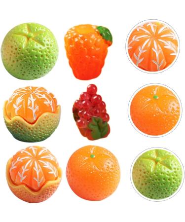 HEMOTON 50 Pcs tangerine Hair ring three-dimensional Grape photography props phone case simulated fruit adornment resin charms decorations patch fake fruit model miniature - Buy Online on SooperMarket.com