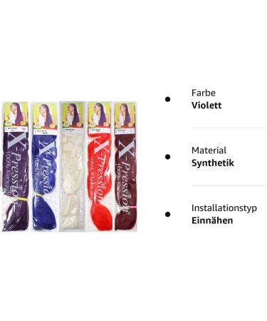 X-PRESSION Hair Extension Ultra Braid 20-24 inches Purple - Buy Online on SooperMarket.com