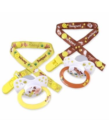 Rearz - Barnyard - Adult Pacifier with Lanyard and Clip (2 Pack)