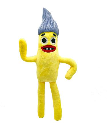 Nobody Sausage Plush Toy Cartoon Game Character Kids Toys Plushie Rainbow Friends Plush Stuffed Dolls Toys Squishy plushies Soft Toys Squishmallow Teddy Pillow Figure Toy for Kids (Sausage Yellow)