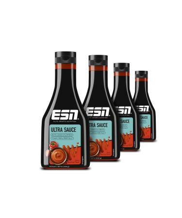 ESN premium ultra sauce curry ketchup 4 x 285 ml ideal sauce for diet and conscious nutrition tested quality - made in germany 4 x curry ketchup