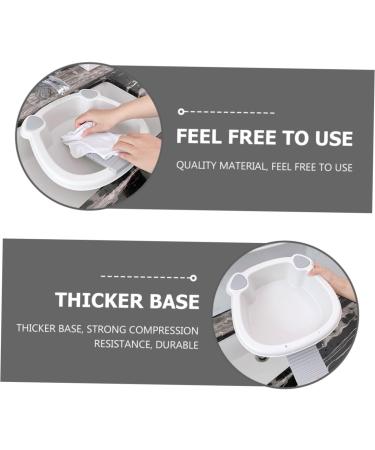 1 Set wash basin Clothes Hand Wash Board laundry bucket washing up basin underwear child pan Grey 30x29cm - Buy Online on SooperMarket.com