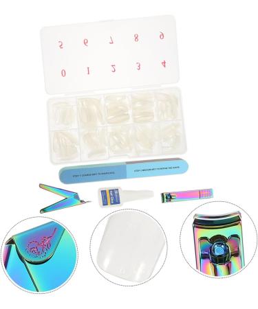 Mikinona 1 Set Nail Set Nail Tips Nails Nail Buffer Block Plastic Nail French Manicure Kit Nail Grinding Bar Nail Grooming Kit Manicure Clippers Fingernail Stainless Steel Artificial 13X7cm Assorted Color 3 - Buy Online on SooperMarket.com