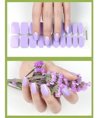 Kalolary Lavender Gel Nail Polish Strips - 20 Self-Adhesive Wraps with Nail File and Stick - Buy Online on SooperMarket.com