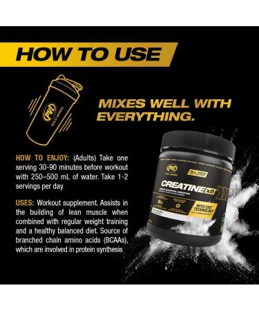 PVL Creatine X8 - Advanced Creatine Monohydrate Powder - Amino Acid Boosted Creatine Powder - Workout Supplement - Zero Sugars or Fillers -249 g - 30 Serving - Buy Online on SooperMarket.com