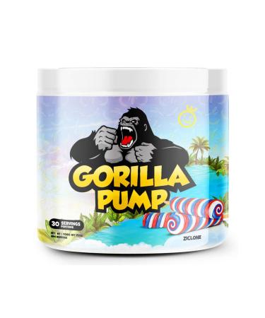 Yummy Sports Gorilla Pump Pre Workout Powder - Non Stim Pre Workout Supplement for Energy Boost for Energy Boost Focus and Pump - Sports Nutrition Pre-Workout Powder for Men & Woman - 255g 30 Servings - Ziclone