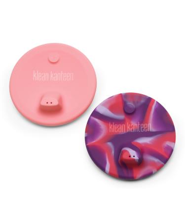 Klean Kanteen Kid Cup Sippy Lid - 2 Pack - Pink Tie Dye