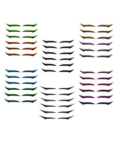 BELLIFFY 6pcs Eyeliner Eyelash Tape Double Eyelid Stickers Adhesive Eye Line Strip Double Eyelid Tape Plastic