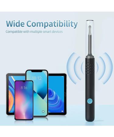 NURSETEK Ear Wax Removal Tool Ear Wax Removal Ear Cleaner with 1080P HD Camera Ear Wax Cleaning Kit Ear Wax Removal Tool for iOS and Android (Black) - Buy Online on SooperMarket.com