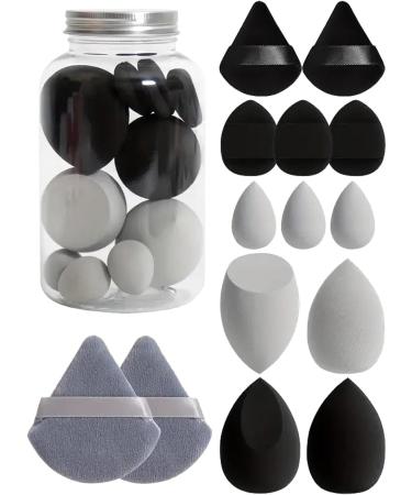 Wontool Makeup Puff - Blender Beauty Set | Portable Makeup Puff Blender Sponges Powder Puff for Blending Foundation Cream Black - Buy Online on SooperMarket.com