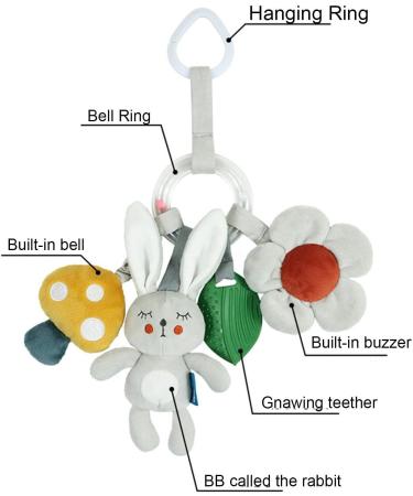Buy YouDing Stroller Mobile - Soft Plush Activity Toys for Babies | Sensory Travel Stroller Toy for Newborns & Toddlers - Buy Online on SooperMarket.com