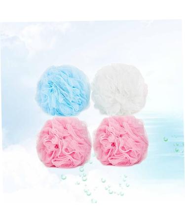 4PCS Bath Mesh Pouf Shower Sponge - Soft Bath Loofahs & Bath Balls for Luxurious Cleansing | International Shipping Available - Buy Online on SooperMarket.com