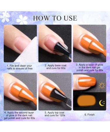 MIZHSE Mood Temperature Color Changing Nail Polish Set - 8 Colors Glow in the Dark Gel Polish Kit for DIY Nail Art Manicure at Home - Buy Online on SooperMarket.com