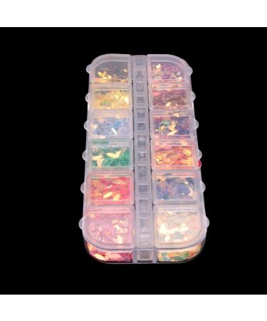 Desikixudy 3D Shape New Nail Clear Nail Pearl Diy Nail Art Decorations Rhinestone Manicure Tools 3# Colorful Vest Sequins - Buy Online on SooperMarket.com