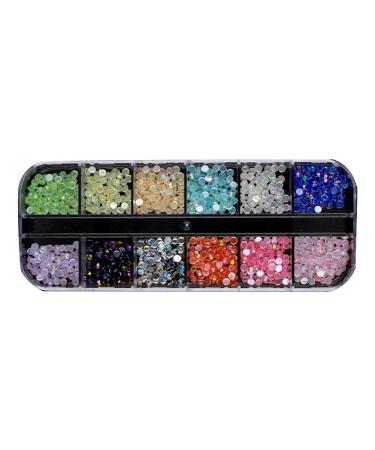Rhinestone Multicolor Crystal for Nail Art Decoration Craft Diy Make Up Crystal Ab Clear Jewels Horse Eye Rhinestones for Nail Art Decorations Supplies Black Box