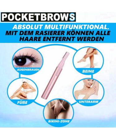 POCKETBROWS Electric Eyebrow Trimmer & Razor - Ultimate Precision Hair Removal - Buy Online on SooperMarket.com
