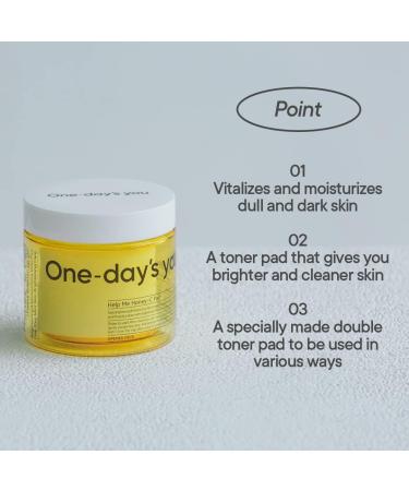 Honey-C Pad One Step Mild Skin Care 60 Pads: Daily Toner for Skin Moisturizing & Brightening - Hypoallergenic Korean Skincare - Buy Online on SooperMarket.com