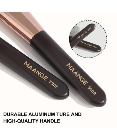10 Pcs Professional Makeup Brush Set with Sponge & Cleaner - Brown - Buy Online on SooperMarket.com