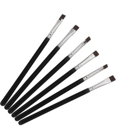 Baluue 18 Pcs Flat Eyebrow Brush Flat Concealer Brush Makeup Tool Cosmetics Tool Black Artificial Fiber - Buy Online on SooperMarket.com