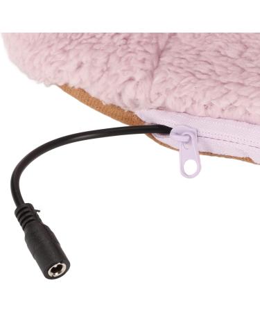 Comforting Heated Foot Warmer - USB Electric Plush Heat Shoes in Pink for Cozy Winter Relaxation - Buy Online on SooperMarket.com