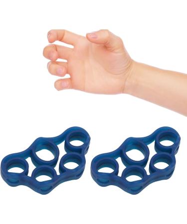 Finger Exerciser Skin Friendly Finger Trainer 2Pcs High Flexibility for Recovery (Dark Blue 11LB) - Buy Online on SooperMarket.com