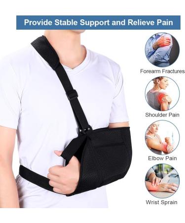 Yosoo Health Gear Medical Arm Sling Shoulder Sling - Large Breathable Immobilizer for Rotator Cuff Injury and Fractured Bones - Adult with Waist Strap - Buy Online on SooperMarket.com