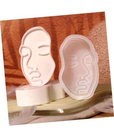 STOBOK Face Resin Molds 2pcs Silicone Mold Hand Mold Silicone Cake Mold Handmade Soap Mold Candy Mold Human Face Manual Soap Molds Scented Candle Mold Crafts Household Silica Gel - Buy Online on SooperMarket.com