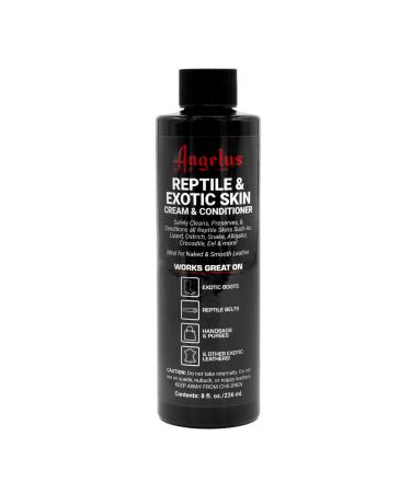 Angelus Exotic Leather Conditioner and Cleaner 8oz | Reptile Deep Conditioner and Cleaner for Shoes Boots Belts Bags - Made In USA