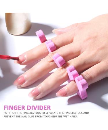 Peach Heart Toe & Finger Separator Set - 24 Pieces | Nail Art Pedicure Tool - Buy Online on SooperMarket.com