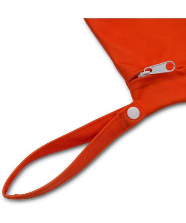 Wet Dry Bags 2 Pack - Washable Waterproof Reusable Pouch with Zipper Pocket for Diapers, Swimsuits, Travel, Gym - Orange - Buy Online on SooperMarket.com