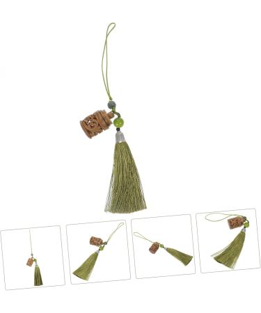 HEMOTON 1pc Green Sandalwood Incense Box Tassel Keychain Diffuser Pendant Hollow-Out Pedant Blush Cell Phone - Buy Online on SooperMarket.com