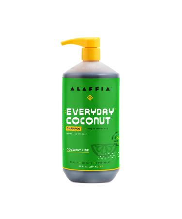 Alaffia Everyday Coconut Shampoo, Coconut Lime. Hydrating and Deep Cleansing for Normal to Dry Hair. Made with Fair Trade Coconut Oil and Ginger. Cruelty Free, No Parabens, Vegan. 32 Oz Coconut Lime 32 Fl Oz (Pack of 1)