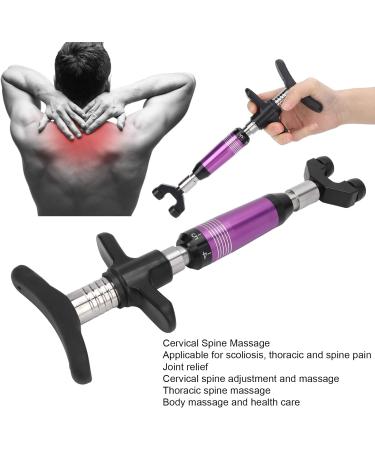 Chiropractic Handheld Device for Spine Adjustment - Ergonomic Manual Massage Tool with Case - Ideal for Men & Women - Violet - Buy Online on SooperMarket.com