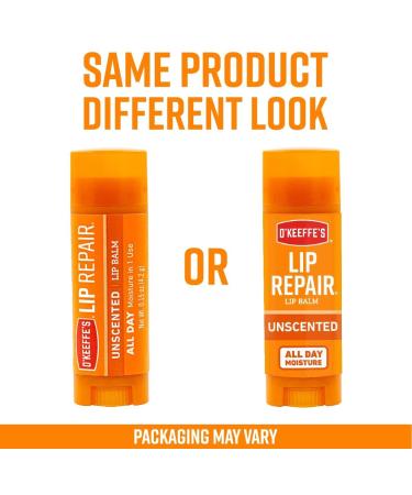 O'Keeffe's Unscented Lip Repair Lip Balm Stick (Pack of 5) - Hydrating Balm for Dry Cracked Lips - Buy Online on SooperMarket.com